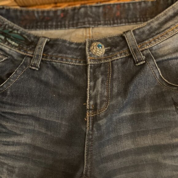 🤗182-You Are Creative 💖Vintage Handpainted Jeans - Picture 9 of 11